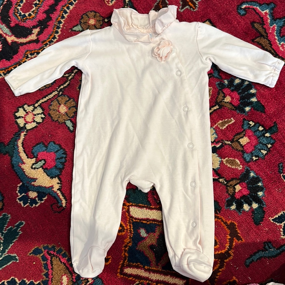 Soft Edgehill Collection 3 Month Baby Girl Footie Pajamas